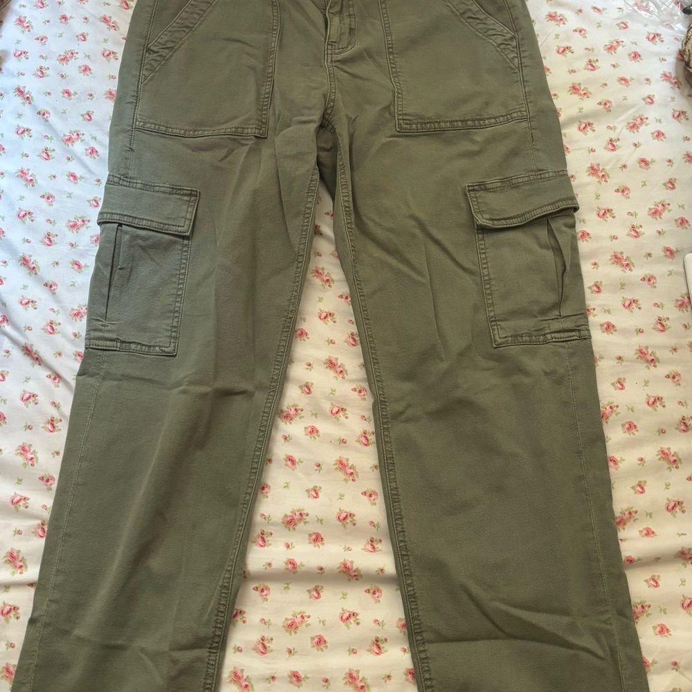 American Eagle Outfitters Olive Straight Leg Cargo Pants
